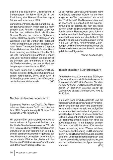 Ausgabe 1304 als PDF zum Download - Kulturportal West Ost
