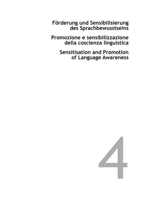 Mehrsprachigkeit in Europa: Plurilinguismo in Europa ... - EURAC