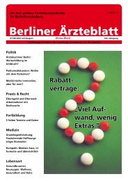 Medizin - Berliner Ärzteblatt