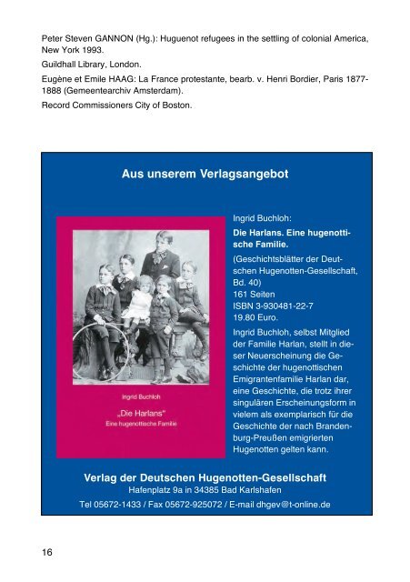 72. Jahrgang Nr. 1/2008 - Deutsche Hugenotten-Gesellschaft eV