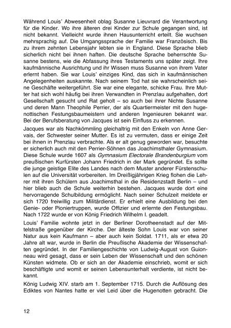 72. Jahrgang Nr. 1/2008 - Deutsche Hugenotten-Gesellschaft eV