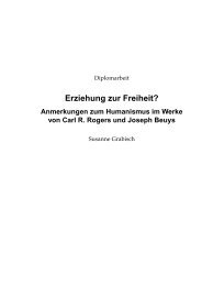 Erziehung zur Freiheit? Anmerkungen zum Humanismus im Werke ...