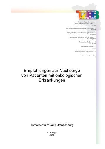 Empfehlungen zur Nachsorge - Tumorzentrum Land Brandenburg