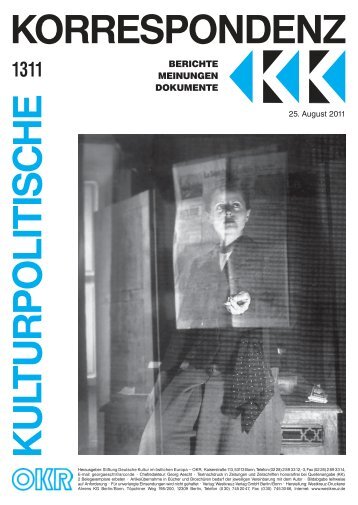 Ausgabe 1311 als PDF zum Download - Kulturportal West Ost