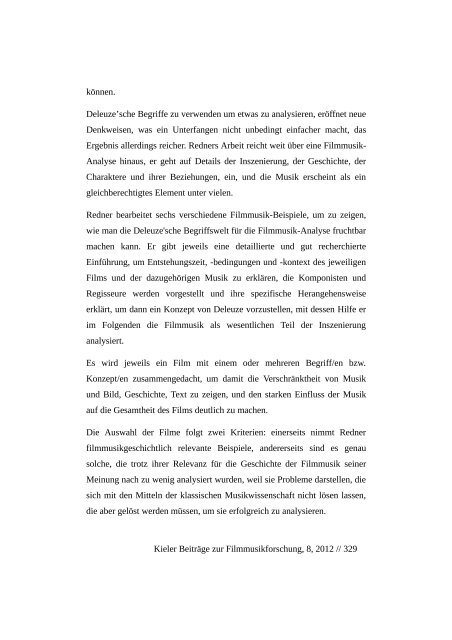 Download Kieler Beiträge zur Filmmusikforschung 8, Juli 2012