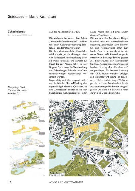 SCHINKEL-WETTBEWERB 2012 - und Ingenieur-Verein zu Berlin eV