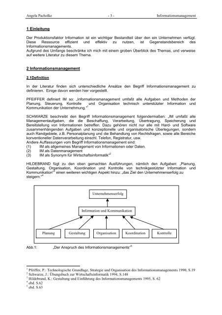 Informationsmanagement - Fachhochschule Potsdam