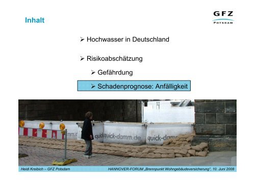 Quantifizierung ökonomischer Hochwasserschäden für großräumige ...