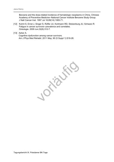 vorläufiger Tagungsbericht IX. Potsdamer BK-Tage 2012 (PDF