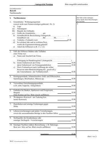 Wertfragebogen-NS17 - Amtsgericht Potsdam