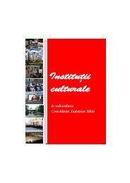 Institutii culturale in subordinea Consiliului Judetean Sibiu