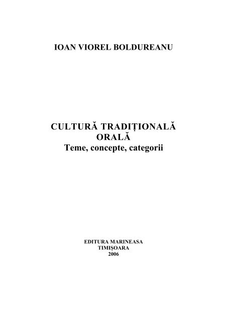 implicit passage lightly ioan viorel boldureanu cultură tradiţională orală