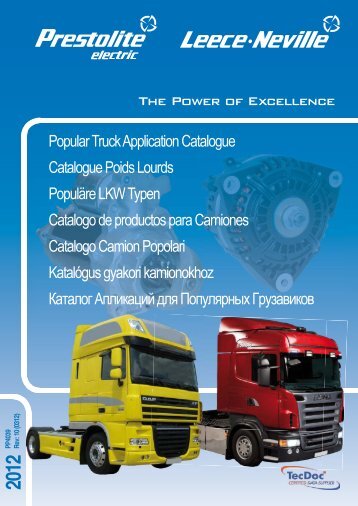 popular truck 2012 cross-reference guide - Prestolite Electric Inc.