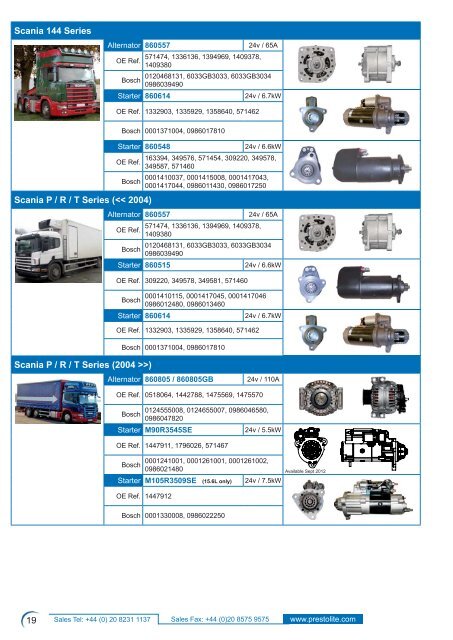 popular truck 2012 cross-reference guide - Prestolite Electric Inc.