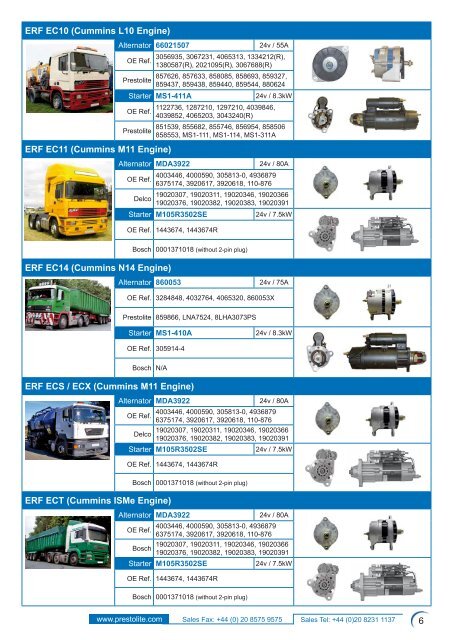 popular truck 2012 cross-reference guide - Prestolite Electric Inc.