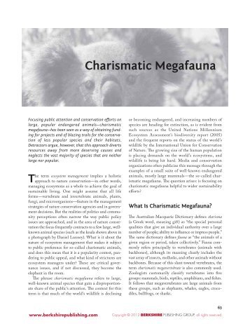 Charismatic Megafauna - Berkshire Publishing Group