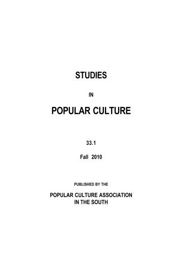popular culture - Popular/American Culture Association in the South