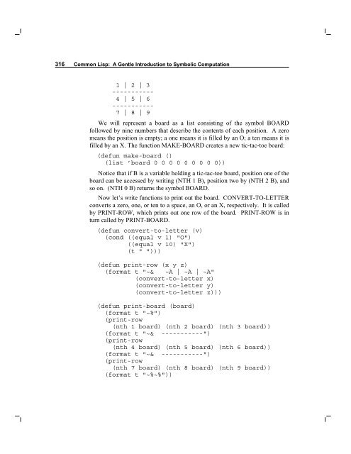 316 Common Lisp: A