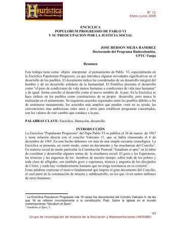 93 ENCICLICA POPULORUM PROGRESSIO DE - SABER-ULA ...
