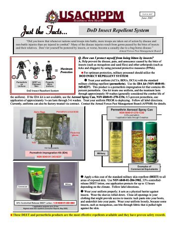 DoD Insect Repellent System - U.S. Army Public Health Command