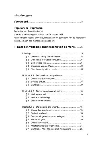 Populorum Progressio - Justitia et Pax