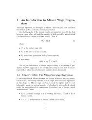 1 An introduction to Mincer Wage Regres- sions - IZA