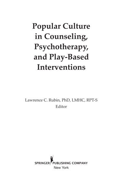Popular Culture in Counseling, Psychotherapy, and Play-Based ...