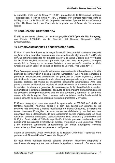 reserva natural yaguarete pora - Red Paraguaya de Conservación ...