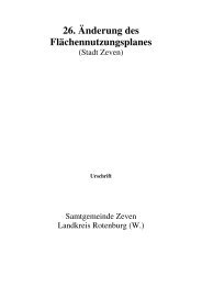 26. Änderung des Flächennutzungsplanes - Samtgemeinde Zeven