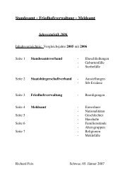 Standesamt – Friedhofsverwaltung – Meldeamt - Schwaz