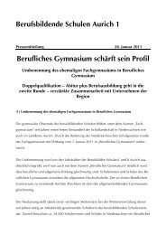 Pressemitteilung - BBS1 Aurich