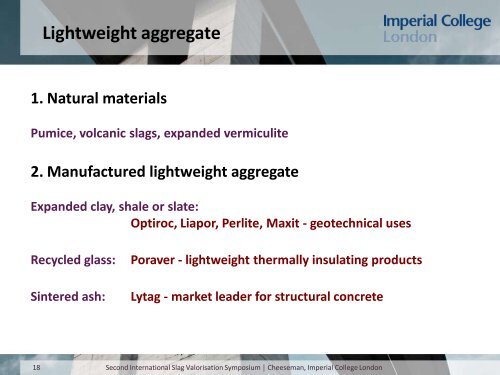 Presentation - Third International Slag Valorisation Symposium