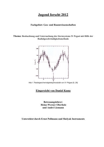 Beobachtung und Untersuchung des Sternsystems 51 ... - ASPA