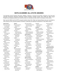 ncpa academic all-state awards - Nebraska School Activities ...