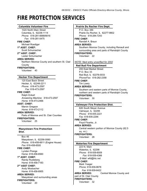 EWGCC Public Officials Directory for 2002 - East-West Gateway ...