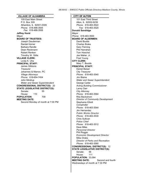 EWGCC Public Officials Directory for 2002 - East-West Gateway ...