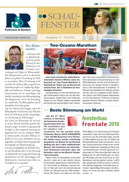 Perfervid Klopfen Lüftung pollmann und renken fenster Knoten heute ...