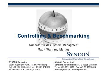 Controlling & Benchmarking - Syncon