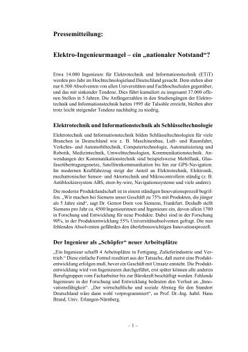 Elektro-Ingenieurmangel - Technische Universität Darmstadt