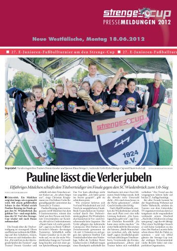 Die Pressemeldung als PDF-Download. - Strenge-Cup 2012