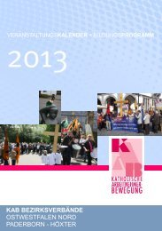 Bildungskalender 2013 - KAB DV Paderborn
