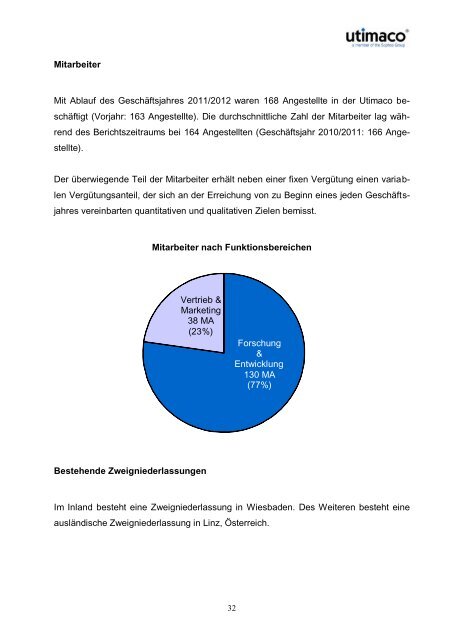 Jahresabschluss AG - Utimaco