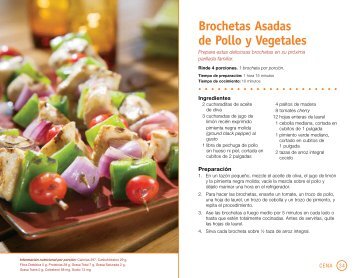 Brochetas Asadas de Pollo y Vegetales - Campeones del Cambio