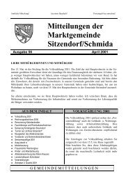 Gemeindemitteilungen 2001-04 (393 kb) - - Sitzendorf an der ...