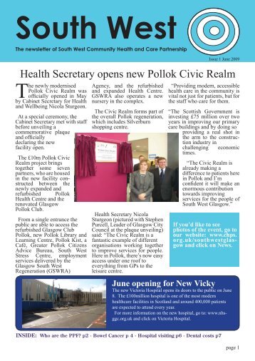 Health Secretary opens new Pollok Civic Realm - NHS Greater ...