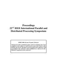 Proceedings 22 IEEE International Parallel and Distributed ... - IPDPS
