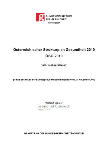 ÖSG 2010 - Krankenanstalten in Zahlen - Bundesministerium für ...