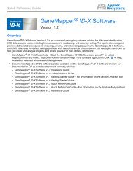 GeneMapper® ID-X Software Version 1.2 - Life Technologies