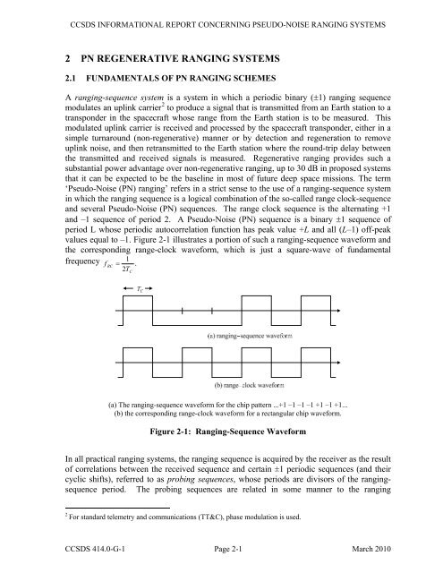 Pseudo-Noise (PN) Ranging Systems - CCSDS