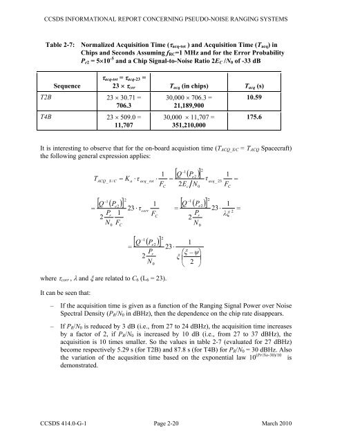 Pseudo-Noise (PN) Ranging Systems - CCSDS